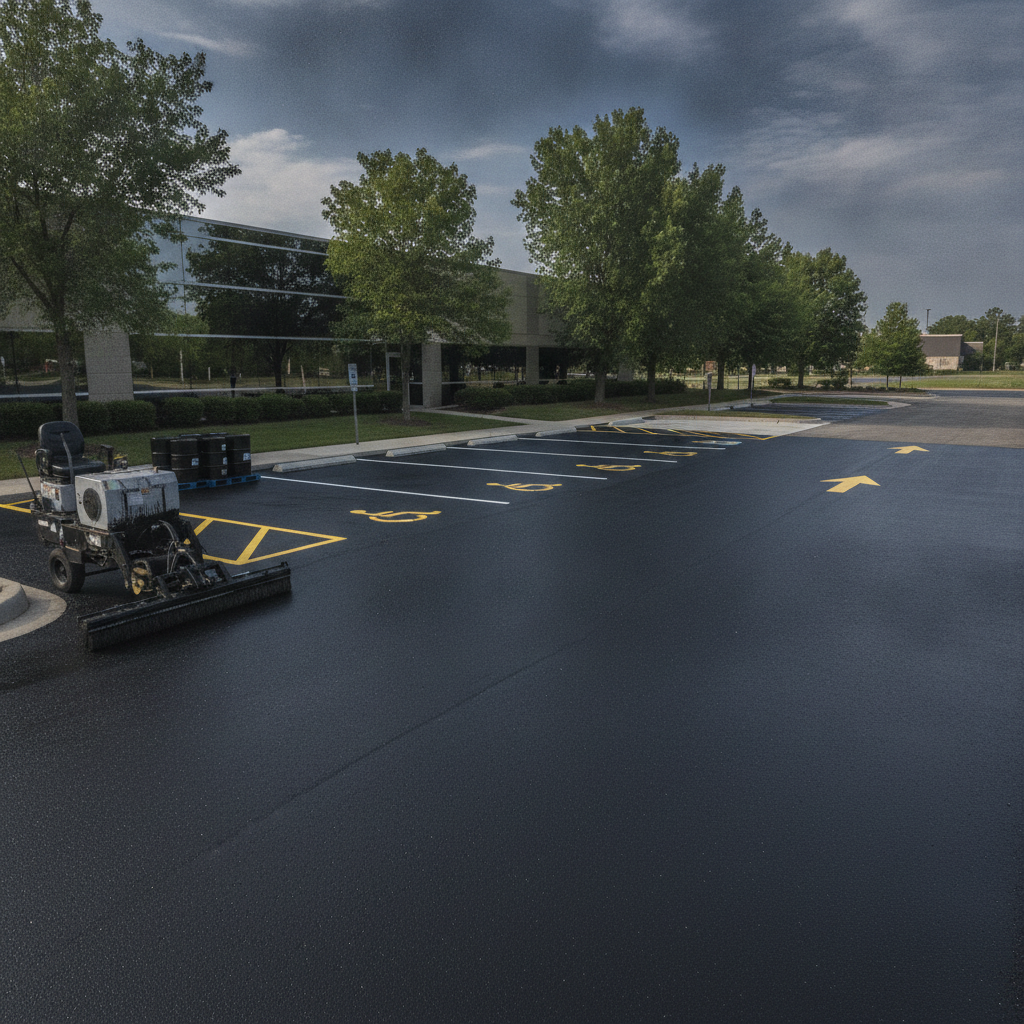 Parking Lot Sealcoating dont show any people